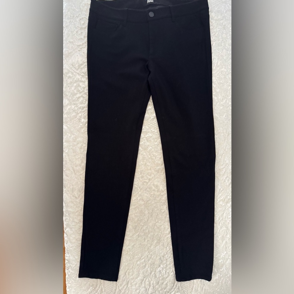 PAIGE Midnight Black Trousers